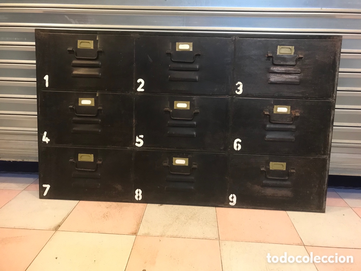 Vintage: Panel decorativo archivador hierro