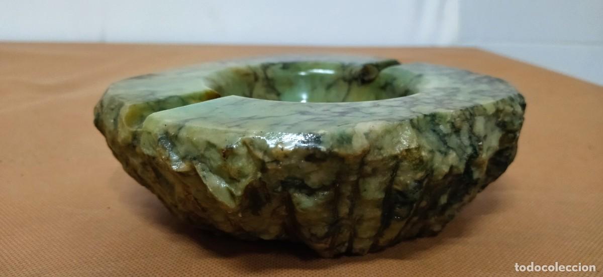 Vintage: Gran cenicero de Alabastro verde - Foto 2