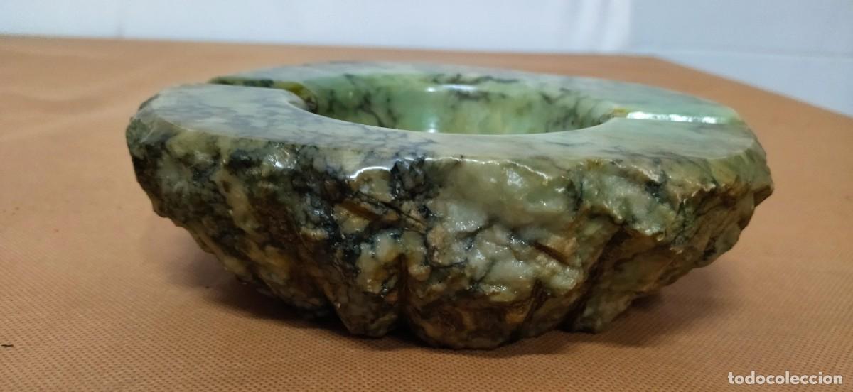 Vintage: Gran cenicero de Alabastro verde - Foto 3
