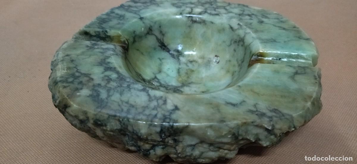 Vintage: Gran cenicero de Alabastro verde - Foto 4