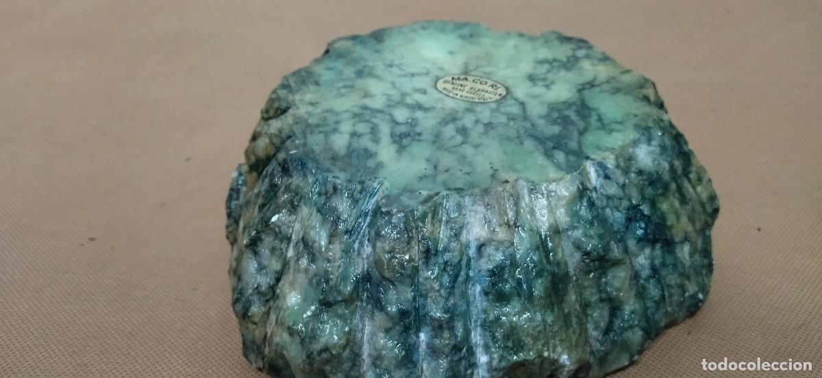 Vintage: Gran cenicero de Alabastro verde - Foto 6