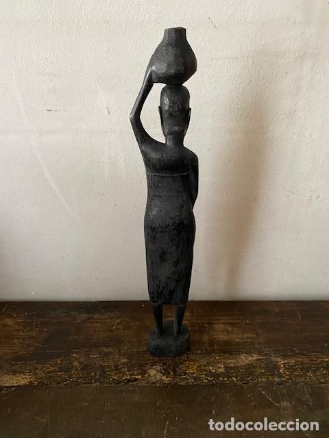 Vintage: FIGURAS ARTE AFRICANO EN EBANO - Foto 2