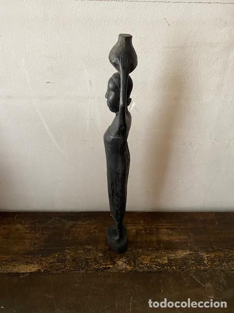 Vintage: FIGURAS ARTE AFRICANO EN EBANO - Foto 3