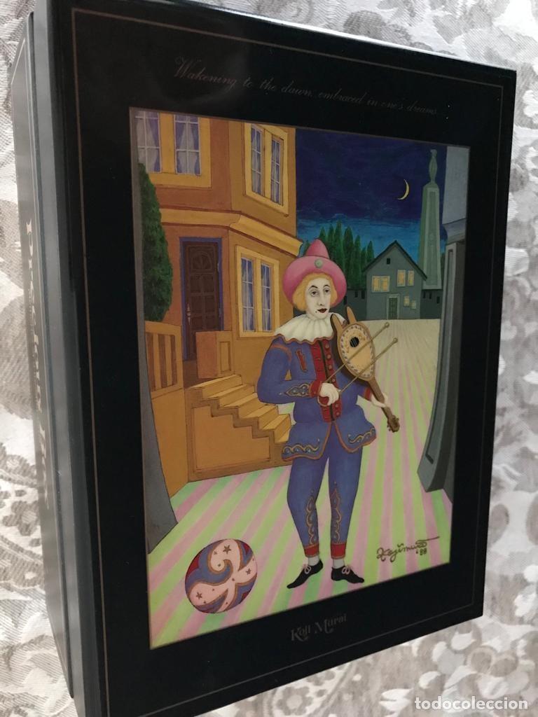 Vintage: JOYERO NEGRO PAYASO CON VIOL&Iacute;N. CAJA DE M&Uacute;SICA. A ESTRENAR