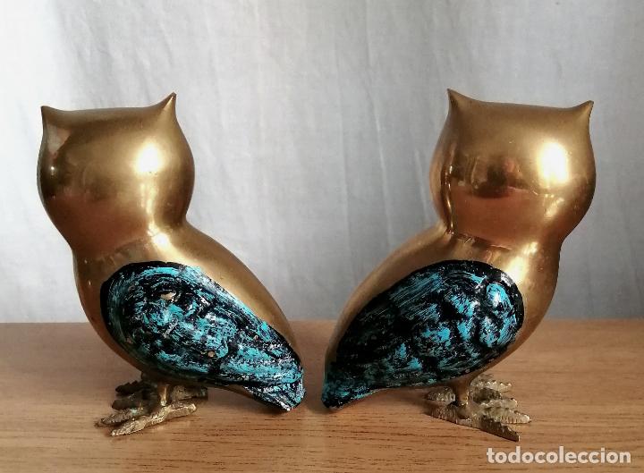 Vintage: DOS B&Uacute;HOS DE BRONCE, METAL. VINTAGE. - Foto 2