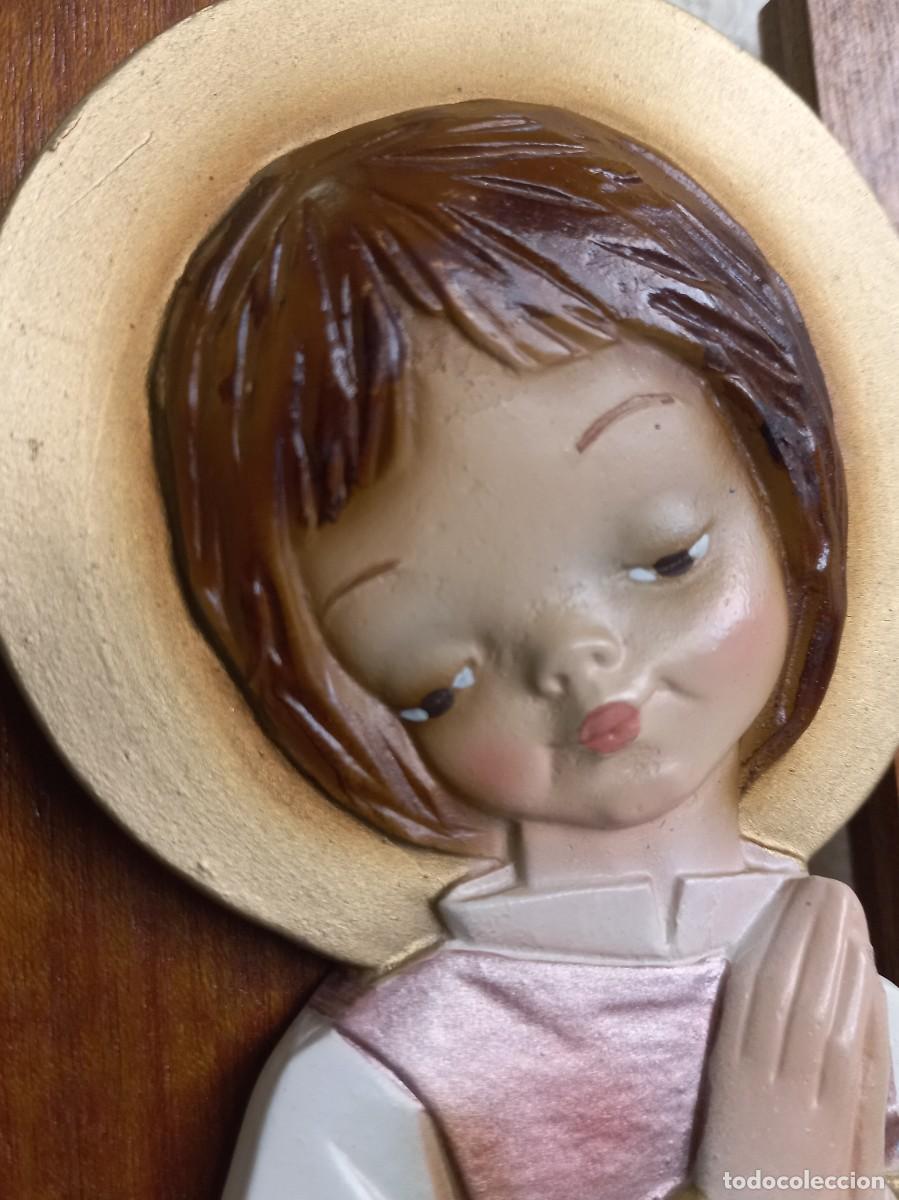 Vintage: CUADRO-RELIEVE ( ANGEL) madera - Foto 3
