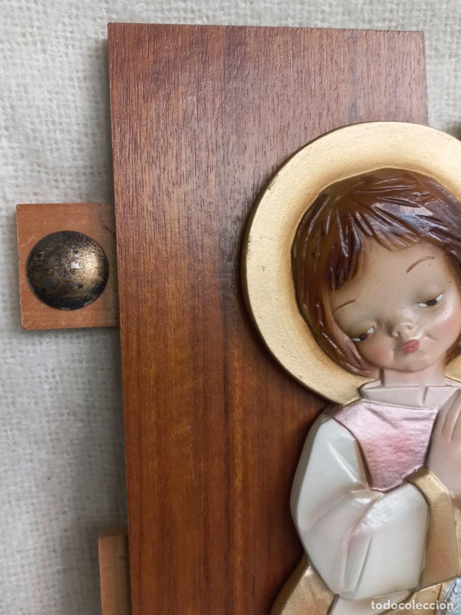 Vintage: CUADRO-RELIEVE ( ANGEL) madera - Foto 5