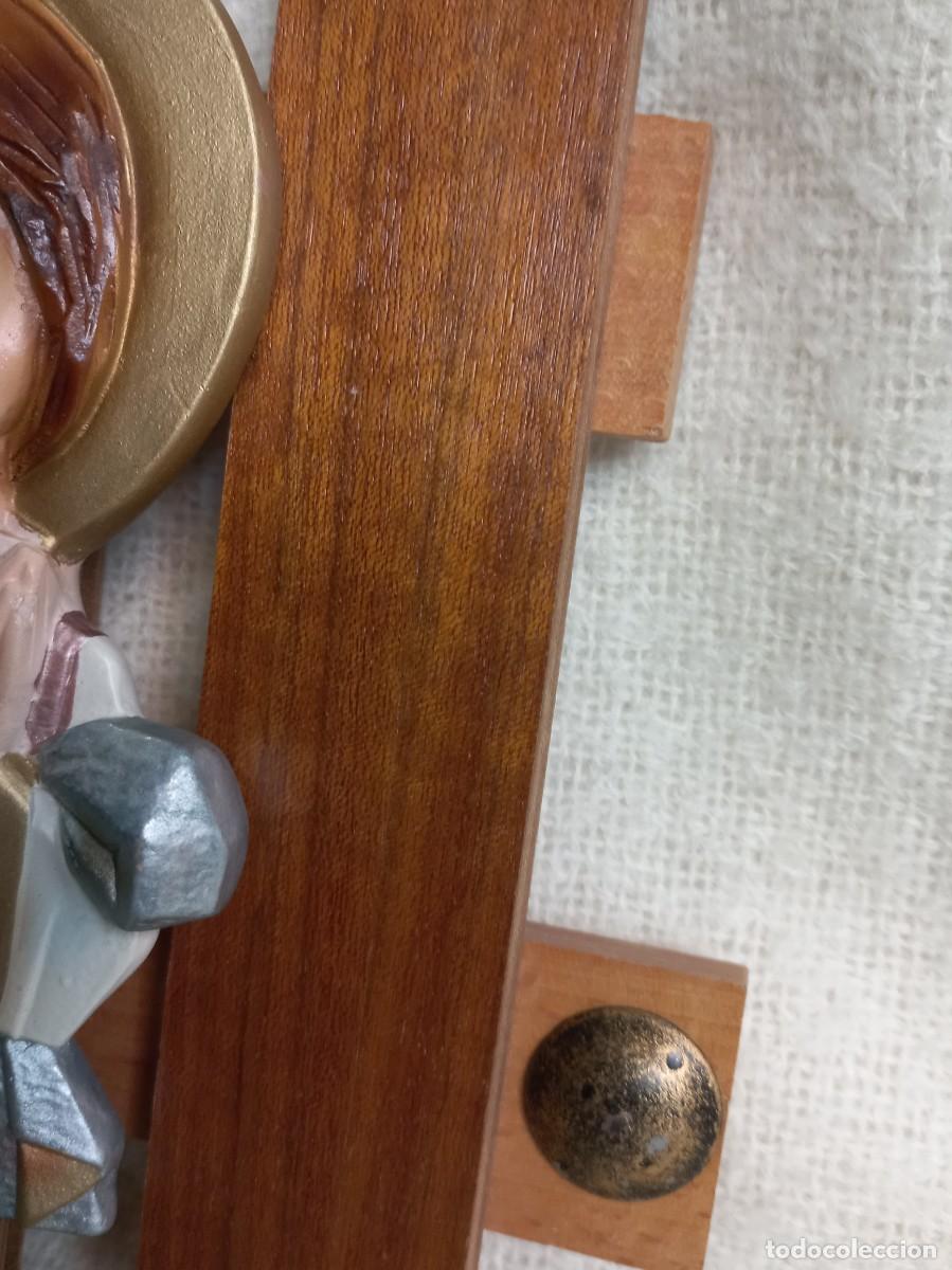 Vintage: CUADRO-RELIEVE ( ANGEL) madera - Foto 6