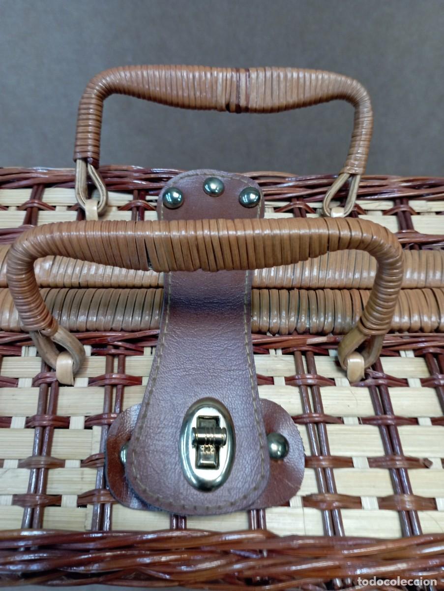 Vintage: Cesta de picnic con 4 servicios completos. Sin usar. C3 - Foto 4