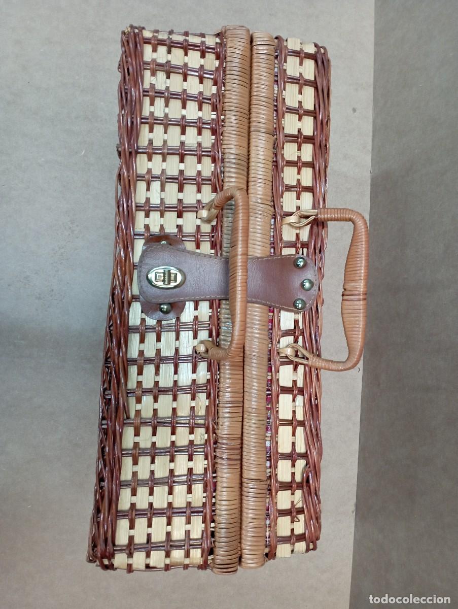 Vintage: Cesta de picnic con 4 servicios completos. Sin usar. C3 - Foto 6