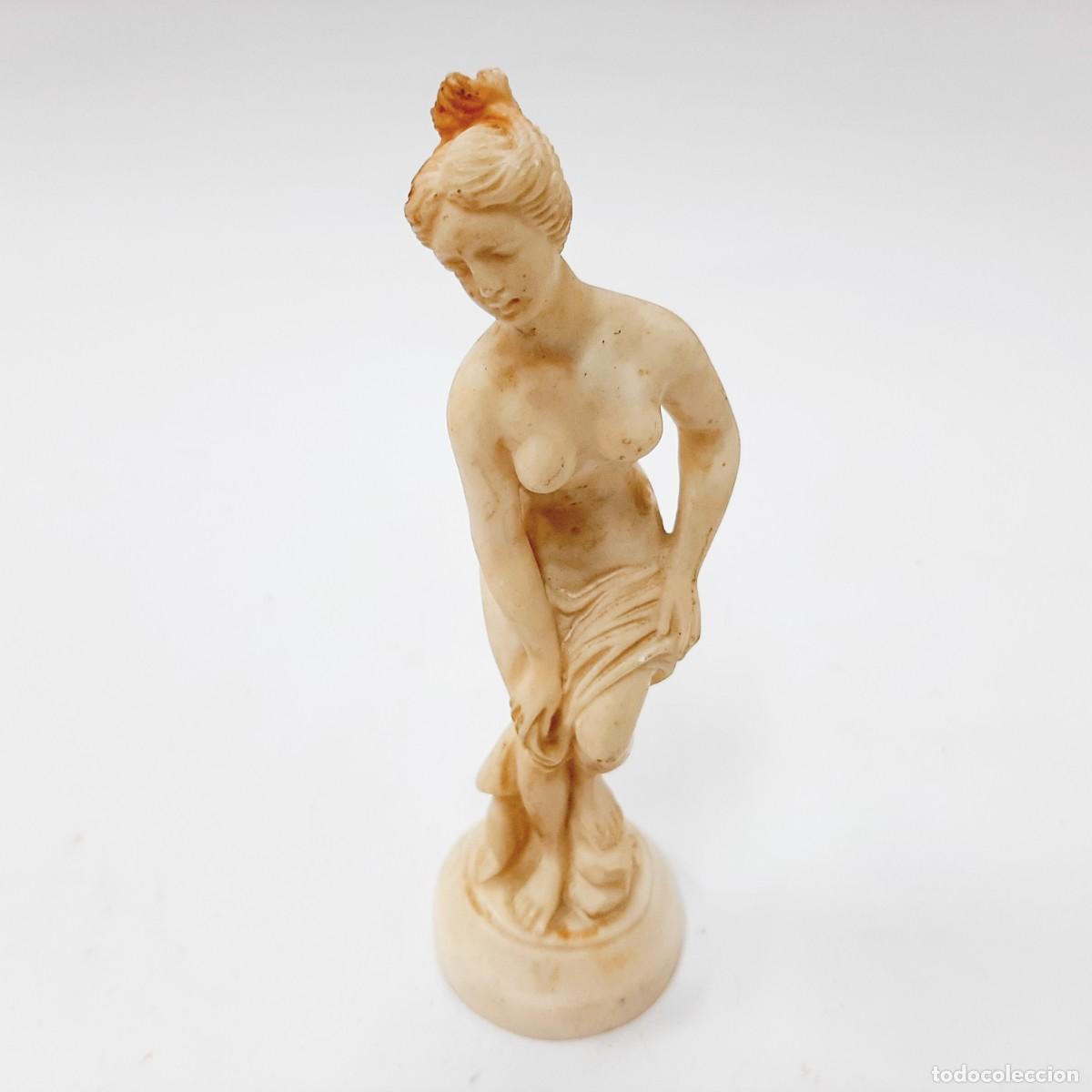Vintage: Vintage Desnuda Venus de Cnido Alabastro Escultura (14.1)