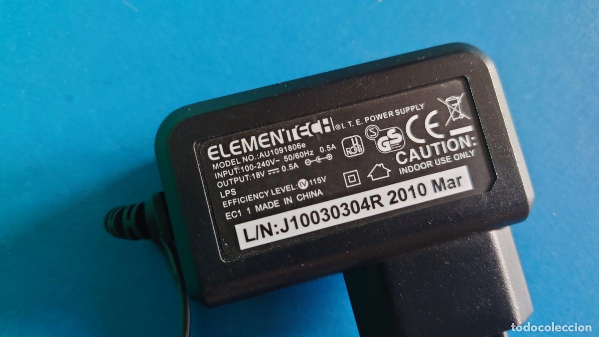 Vintage: TRANSFORMADOR ELEMENTECH 18V 0,5A TRANSFORMADOR 18V 0,5A - Foto 2