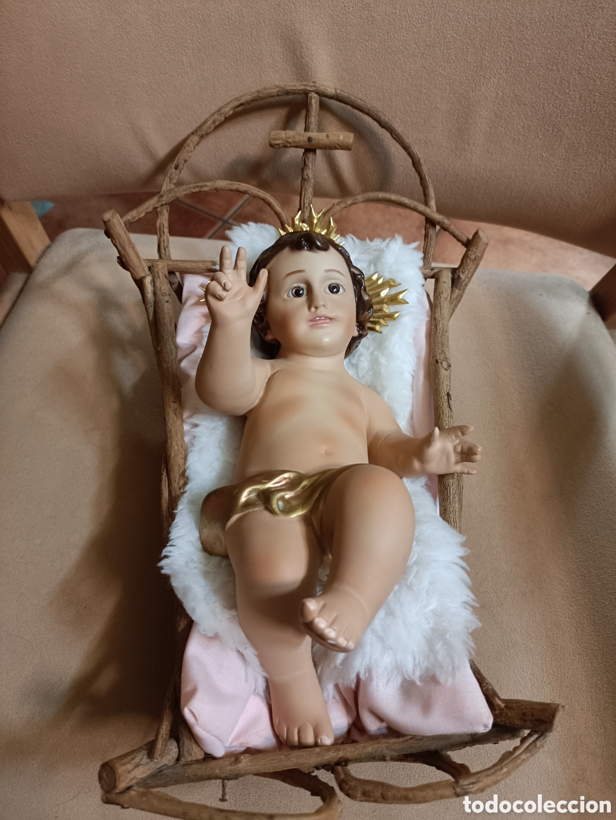 Vintage: Nino jesus ojos de cristal - Foto 6