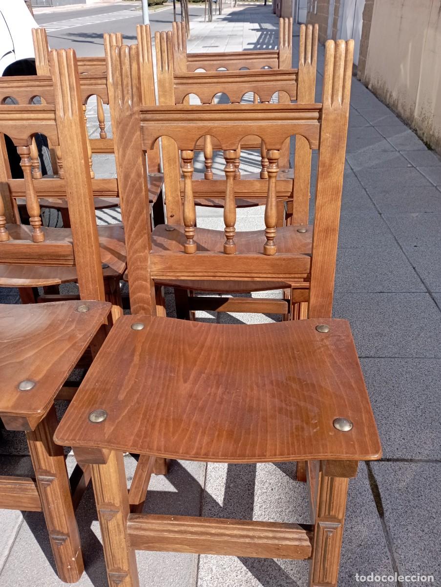 Vintage: SEIS SILLAS DE MADERA - Foto 1