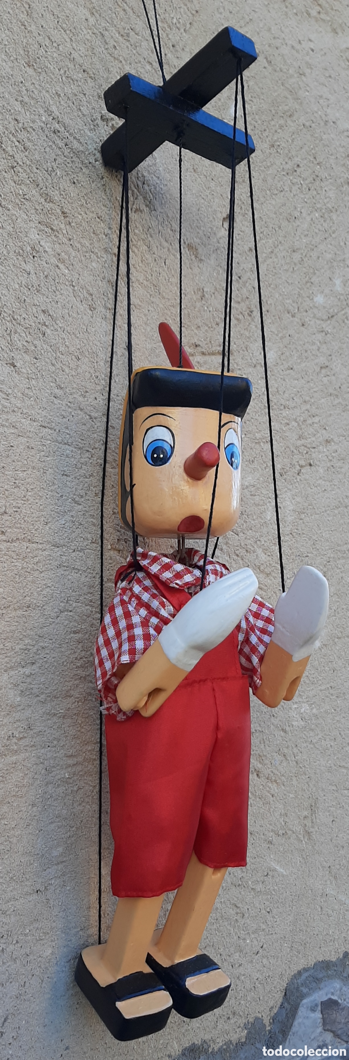 Vintage: Marioneta pinocho Madera con ropa