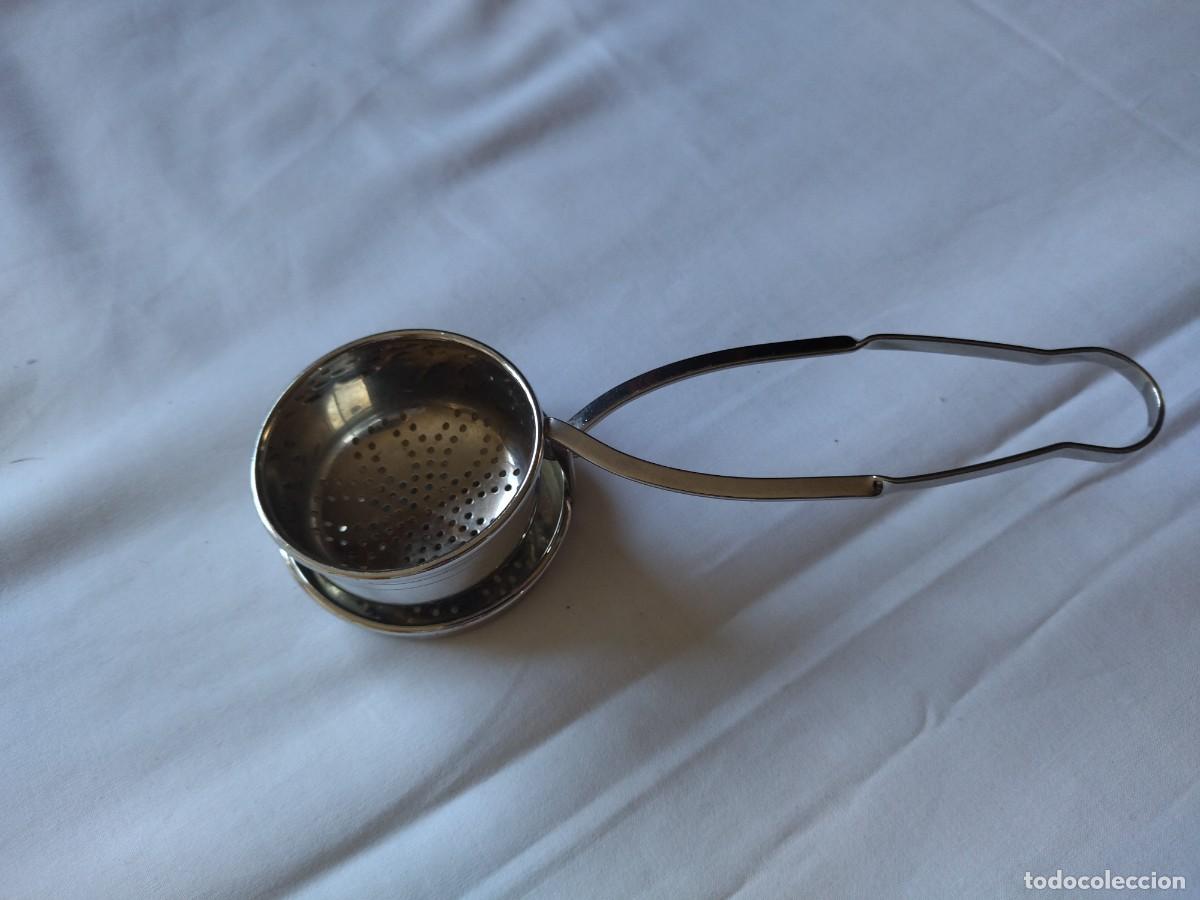 Vintage: Colador de t&eacute; de acero inoxidable. - Foto 2