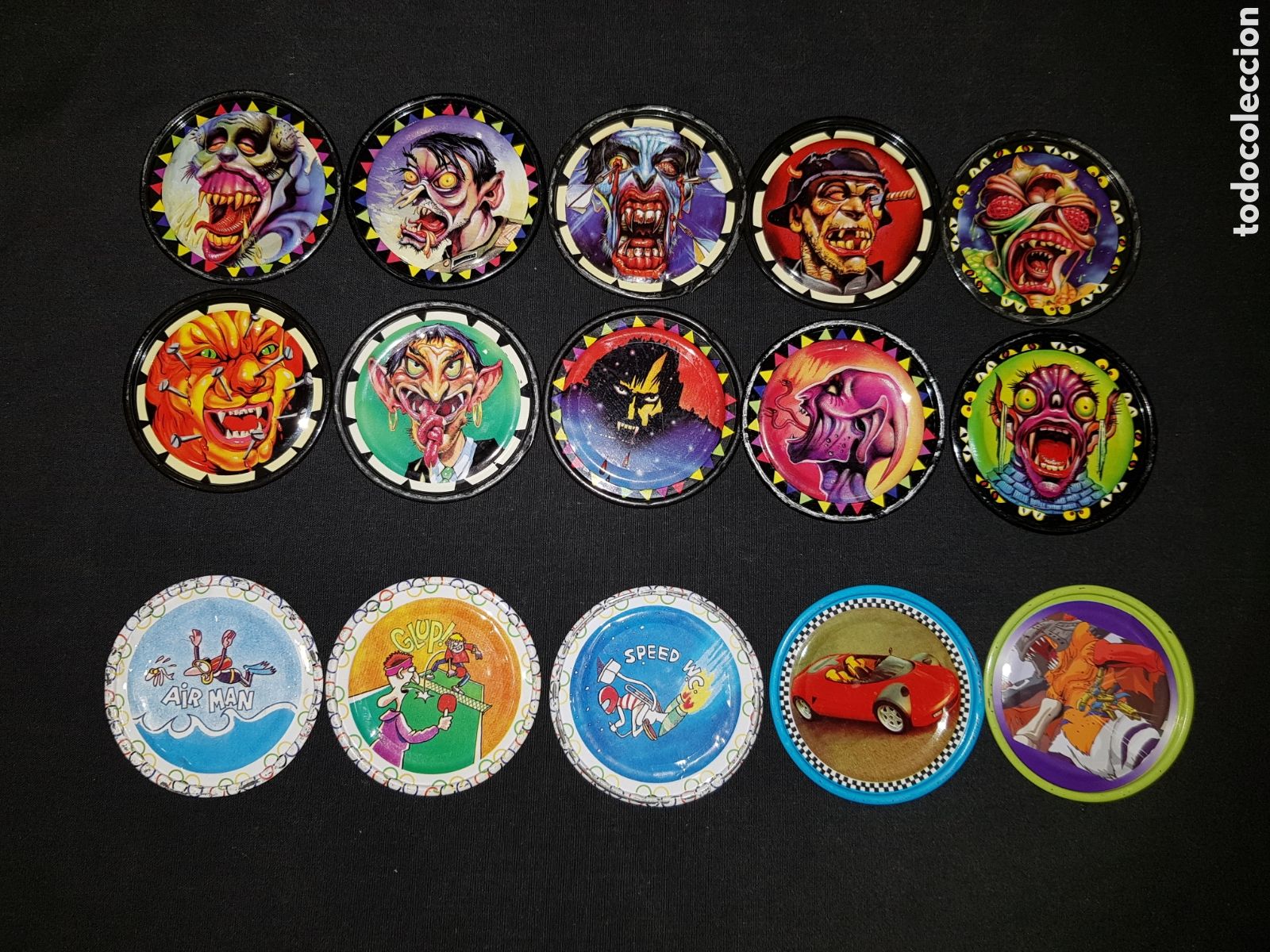 Vintage: 15 Rappers Magic Box Tazos Gigantes Metal Digimon (1) Serie Monsterland (10) Deportes (3) Coches (1)