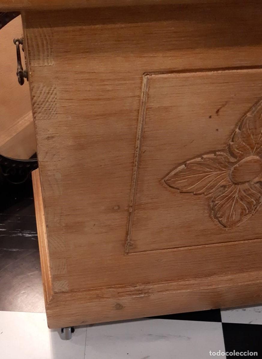 Vintage: BAUL DE MADERA MACIZA - Foto 3