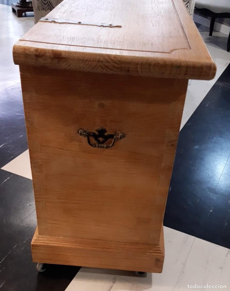 Vintage: BAUL DE MADERA MACIZA - Foto 5