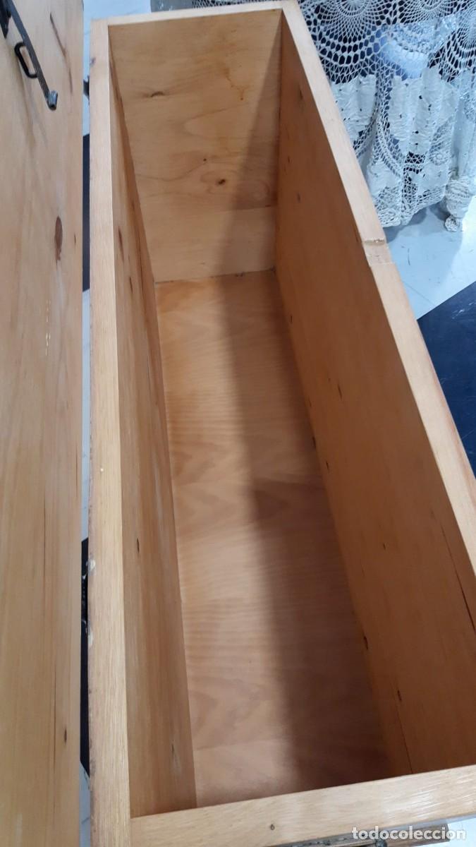 Vintage: BAUL DE MADERA MACIZA - Foto 6