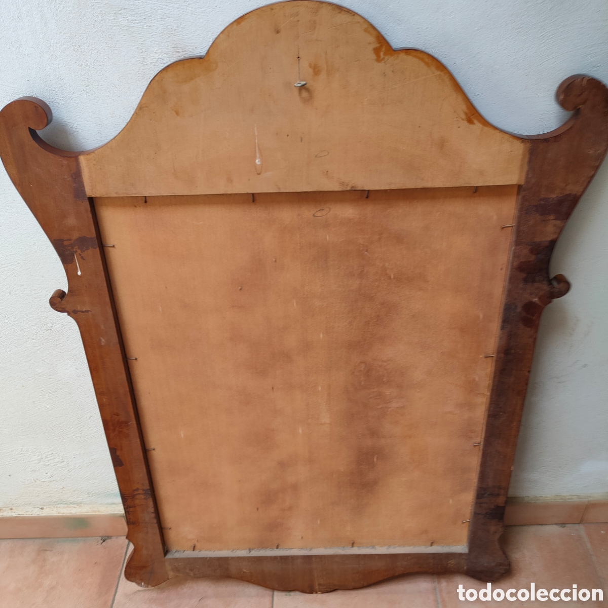 Vintage: GRAN ESPEJO RECTANGULAR DE MADERA MACIZA.104X74 CM. - Foto 11