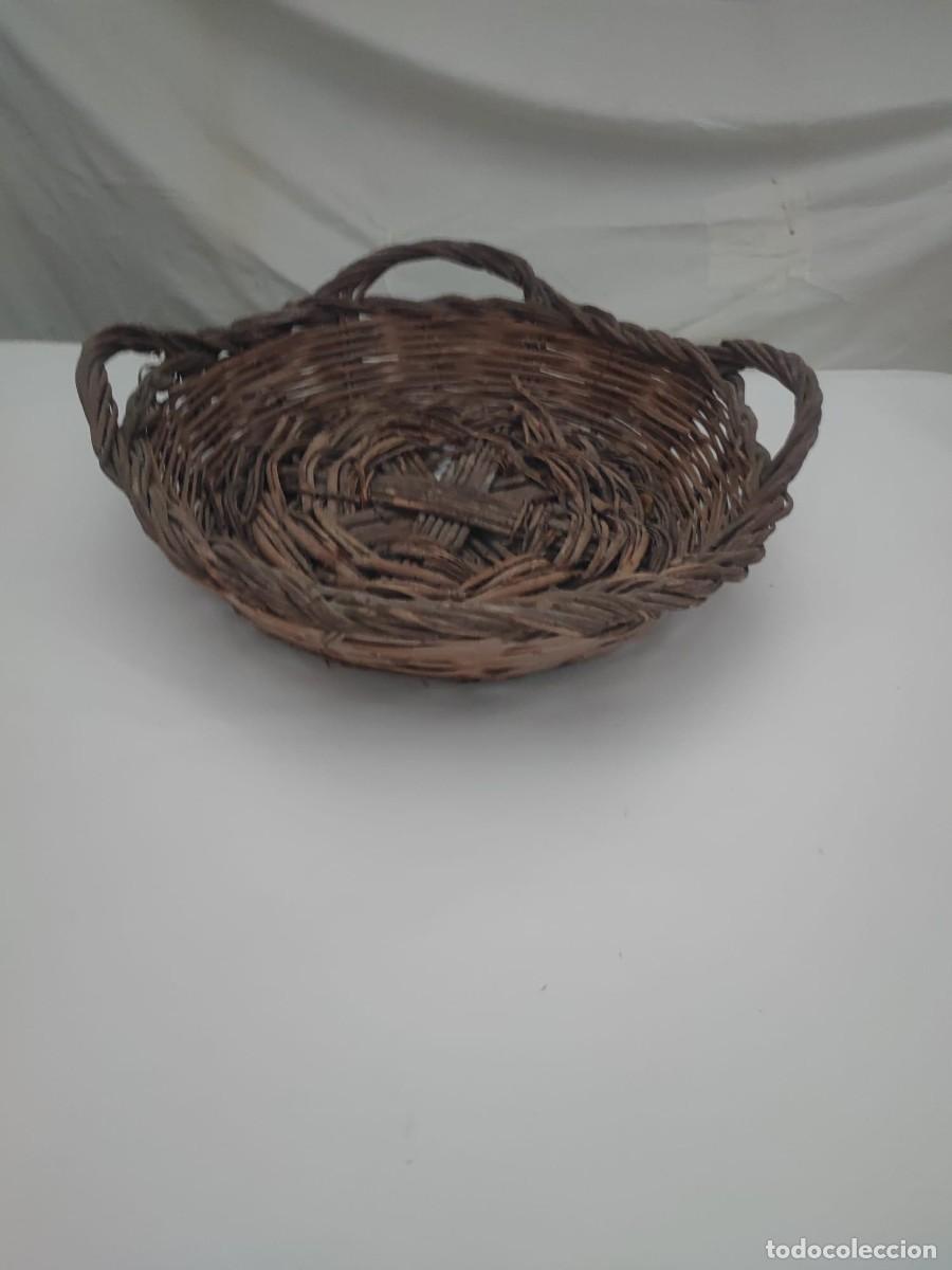 Vintage: Cesta canasto de mimbre con 4 asas - Foto 1