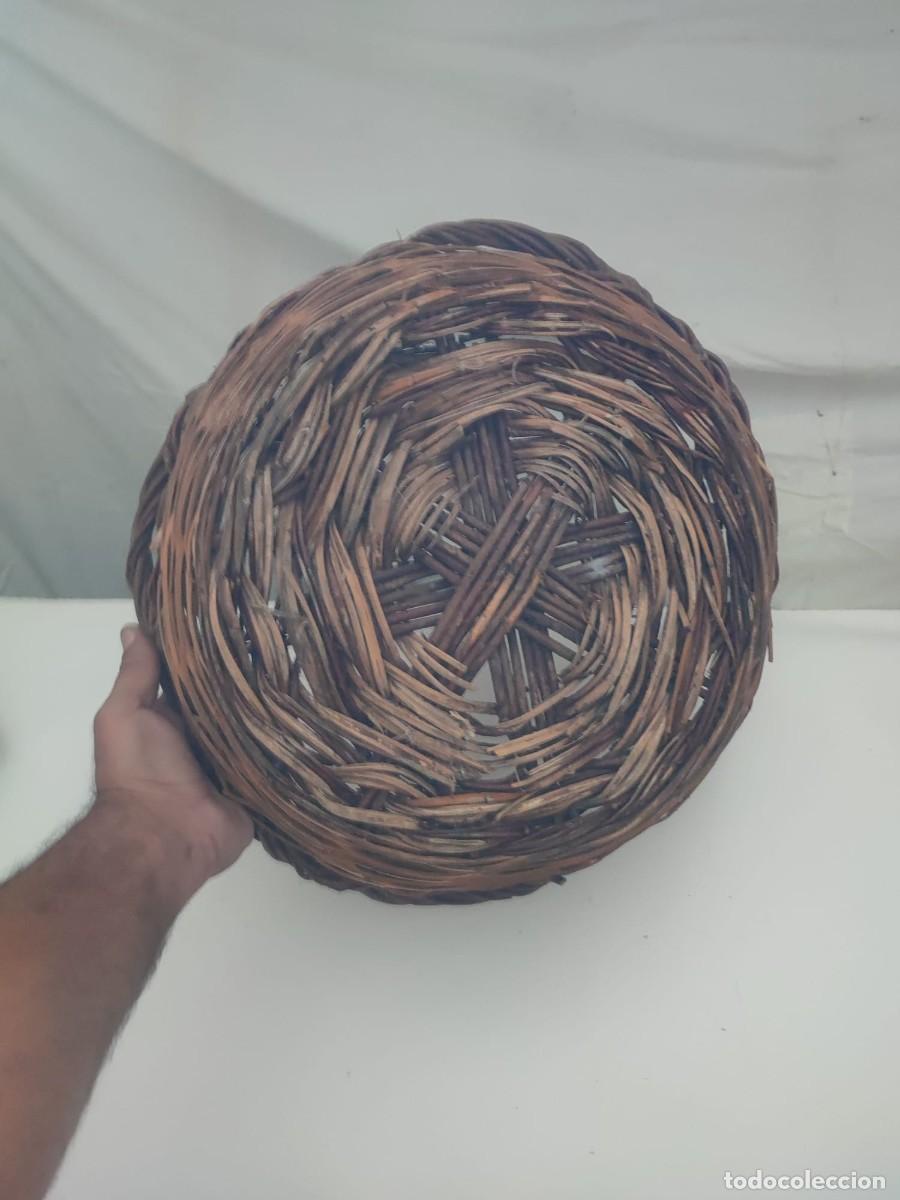 Vintage: Cesta canasto de mimbre con 4 asas - Foto 4