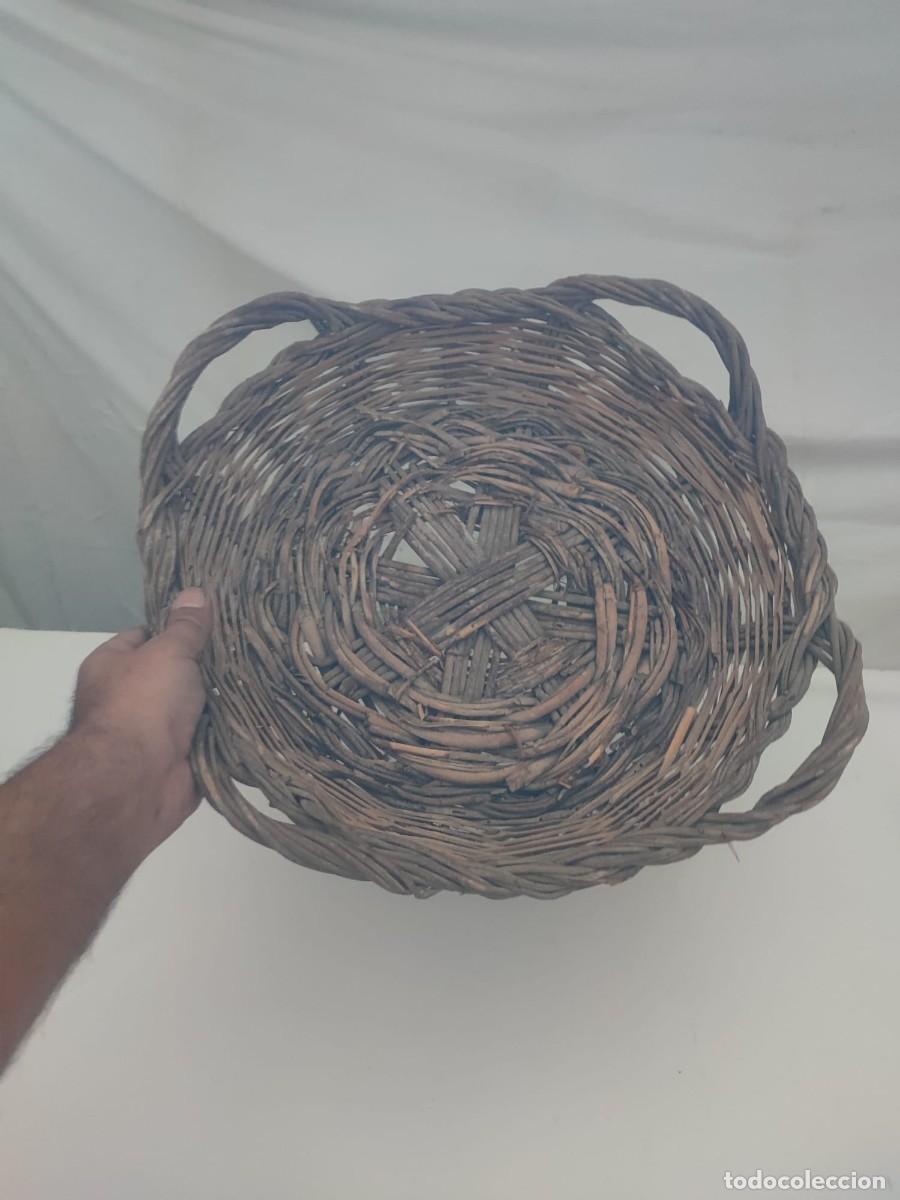 Vintage: Cesta canasto de mimbre con 4 asas - Foto 5