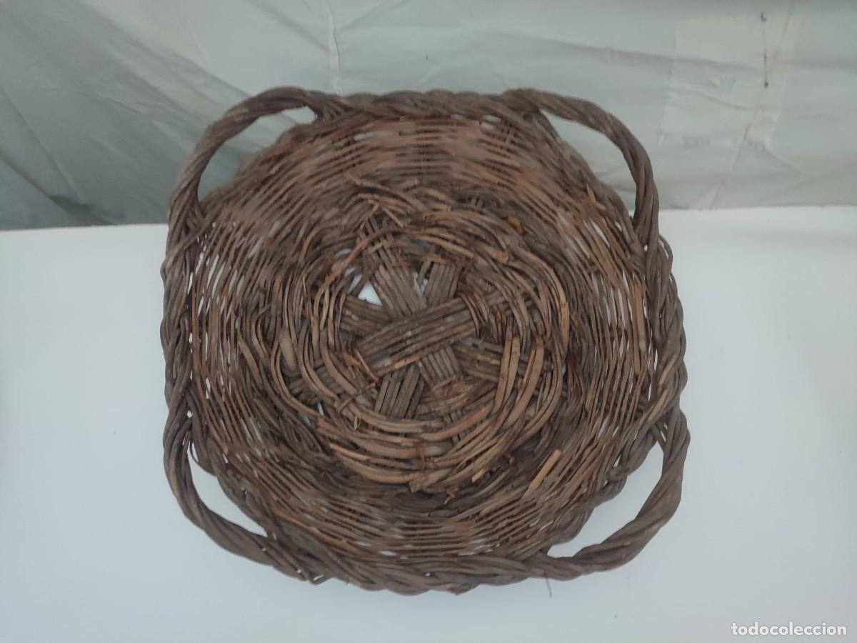 Vintage: Cesta canasto de mimbre con 4 asas - Foto 6