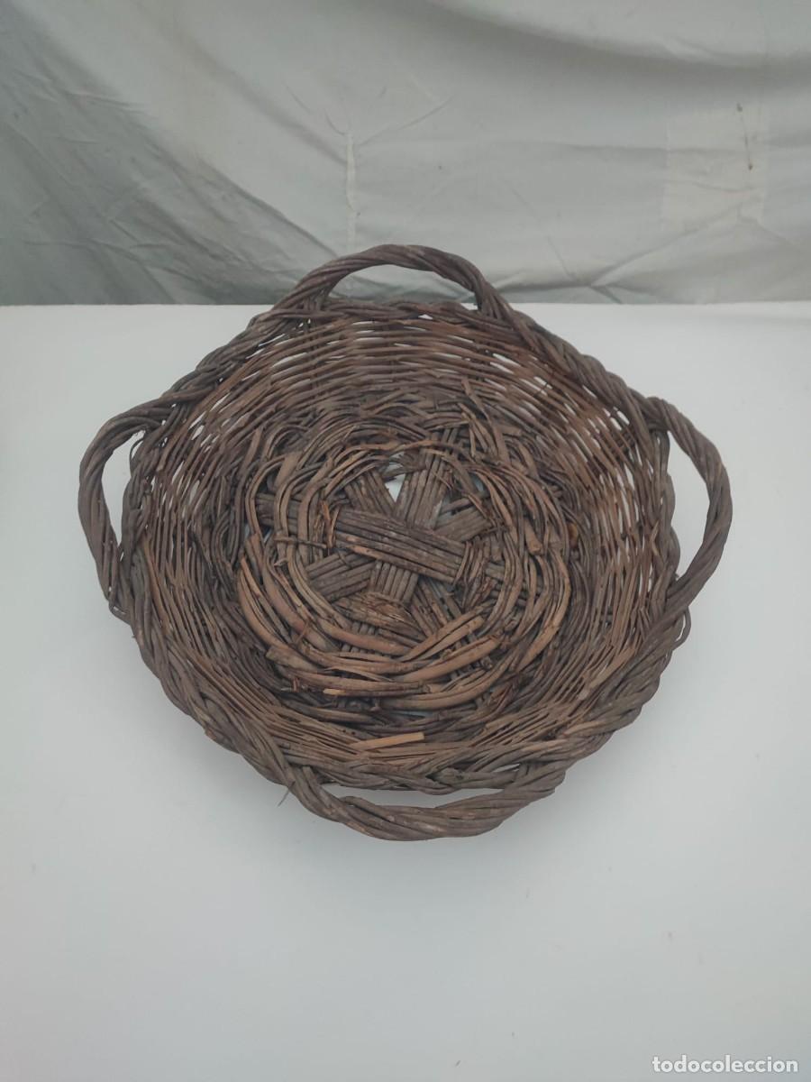 Vintage: Cesta canasto de mimbre con 4 asas - Foto 7