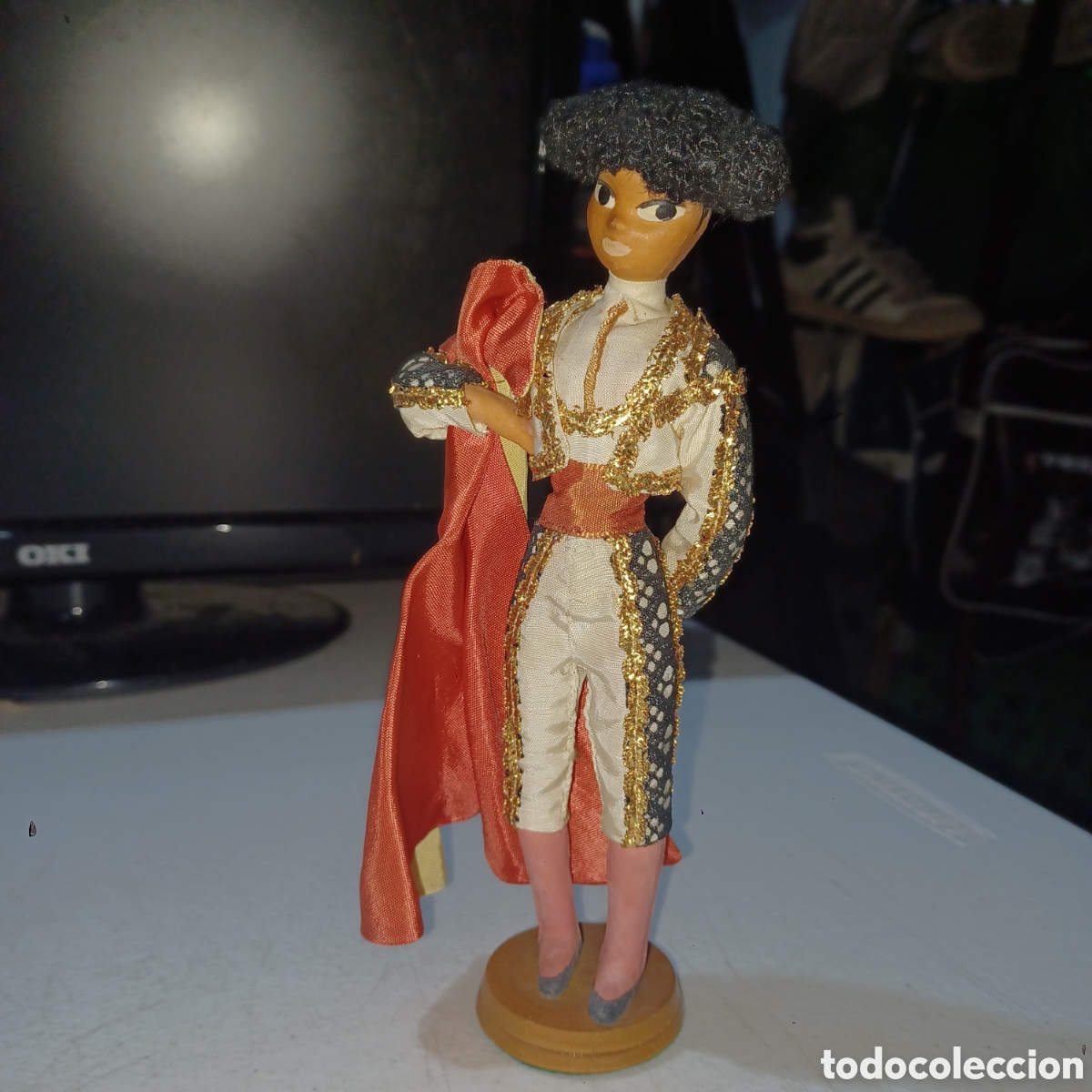 Vintage: Figura torero de goma espuma o similar recuerdo de M&eacute;xico a&ntilde;os 70