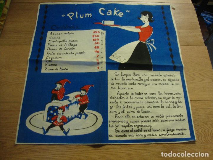 Vintage: TRAPO COCINA RECERTA PLUM CAKE VINTAGE