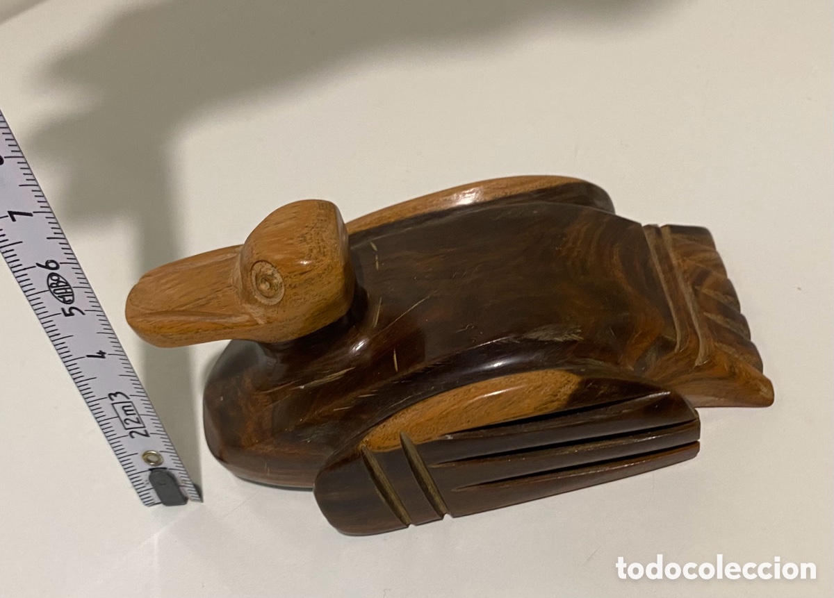 Vintage: Pato tallado en madera - Foto 5