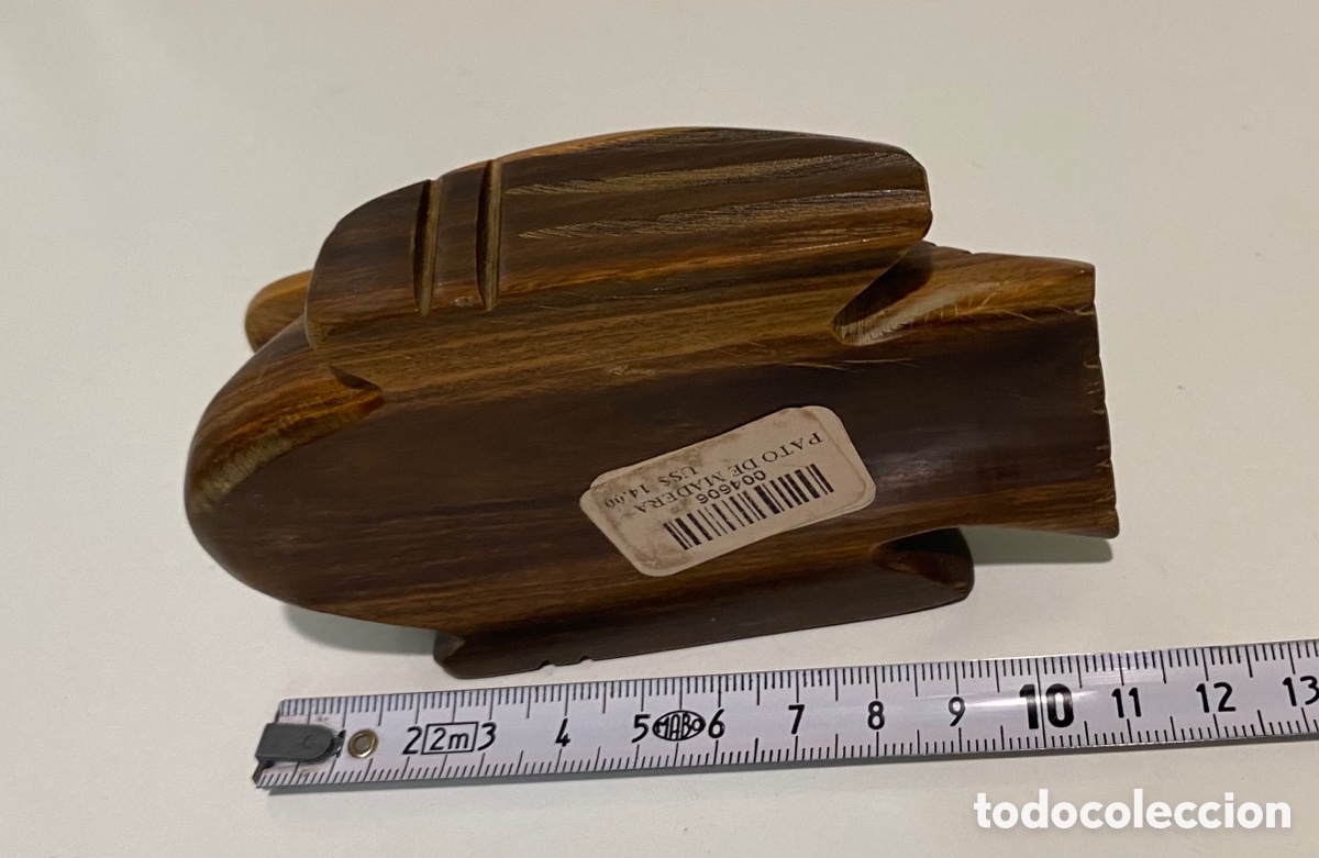 Vintage: Pato tallado en madera - Foto 6