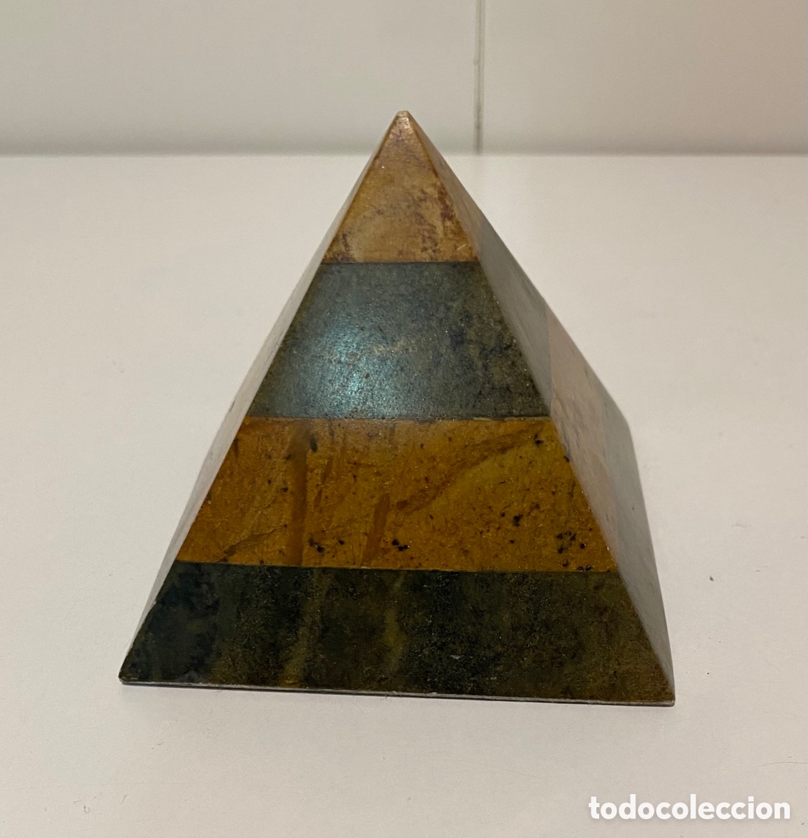 Vintage: Pisapapeles pir&aacute;mide de piedra - Foto 2