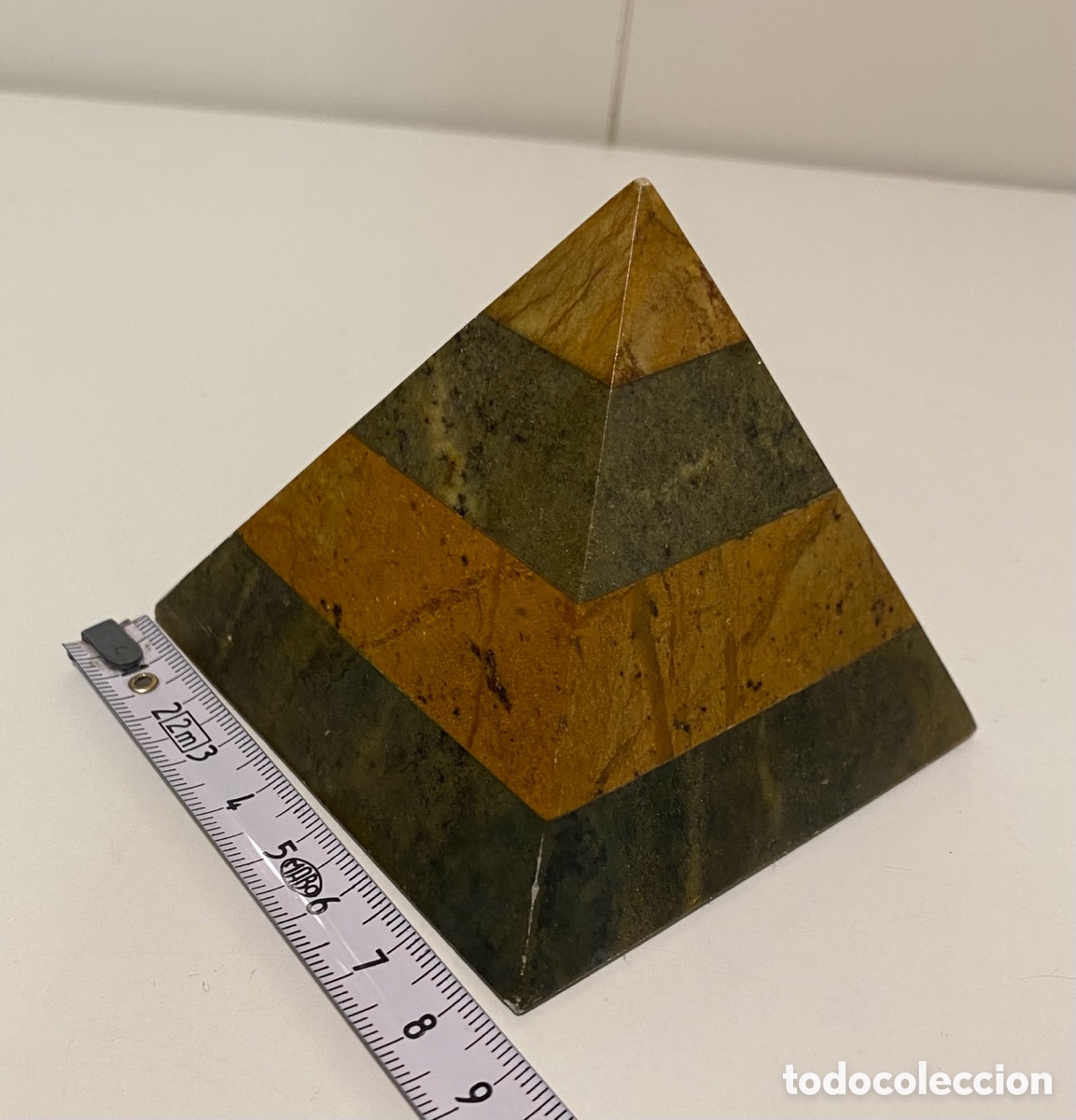 Vintage: Pisapapeles pir&aacute;mide de piedra - Foto 3