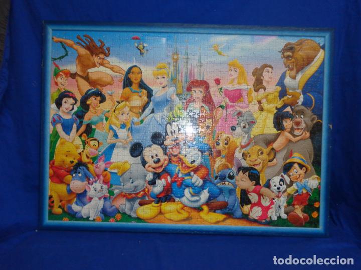 Vintage: CUADRO GRANDE DE ROMPECABEZAS PERSONAJES DISNEY VER FOTOS Y MEDIDAS!