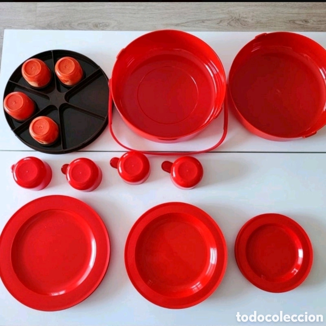 Vintage: Antiguo Camping Set Luran Basf 4 servicios - Foto 6