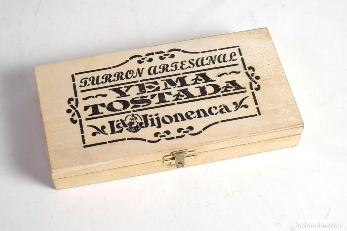 Vintage: Caja de madera de Turr&oacute;n Artesanal Yema Tostada LA JIJONENCA