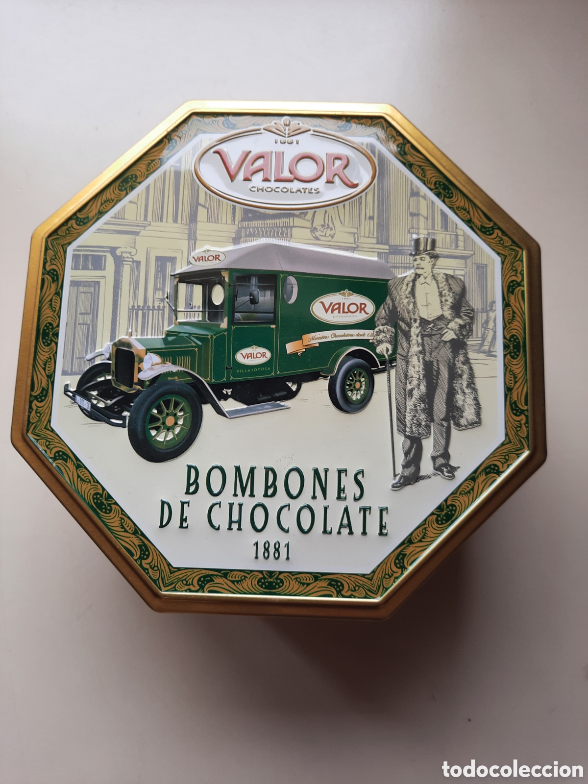 Vintage: Caja de lata octogonal Chocolates Valor - Foto 1