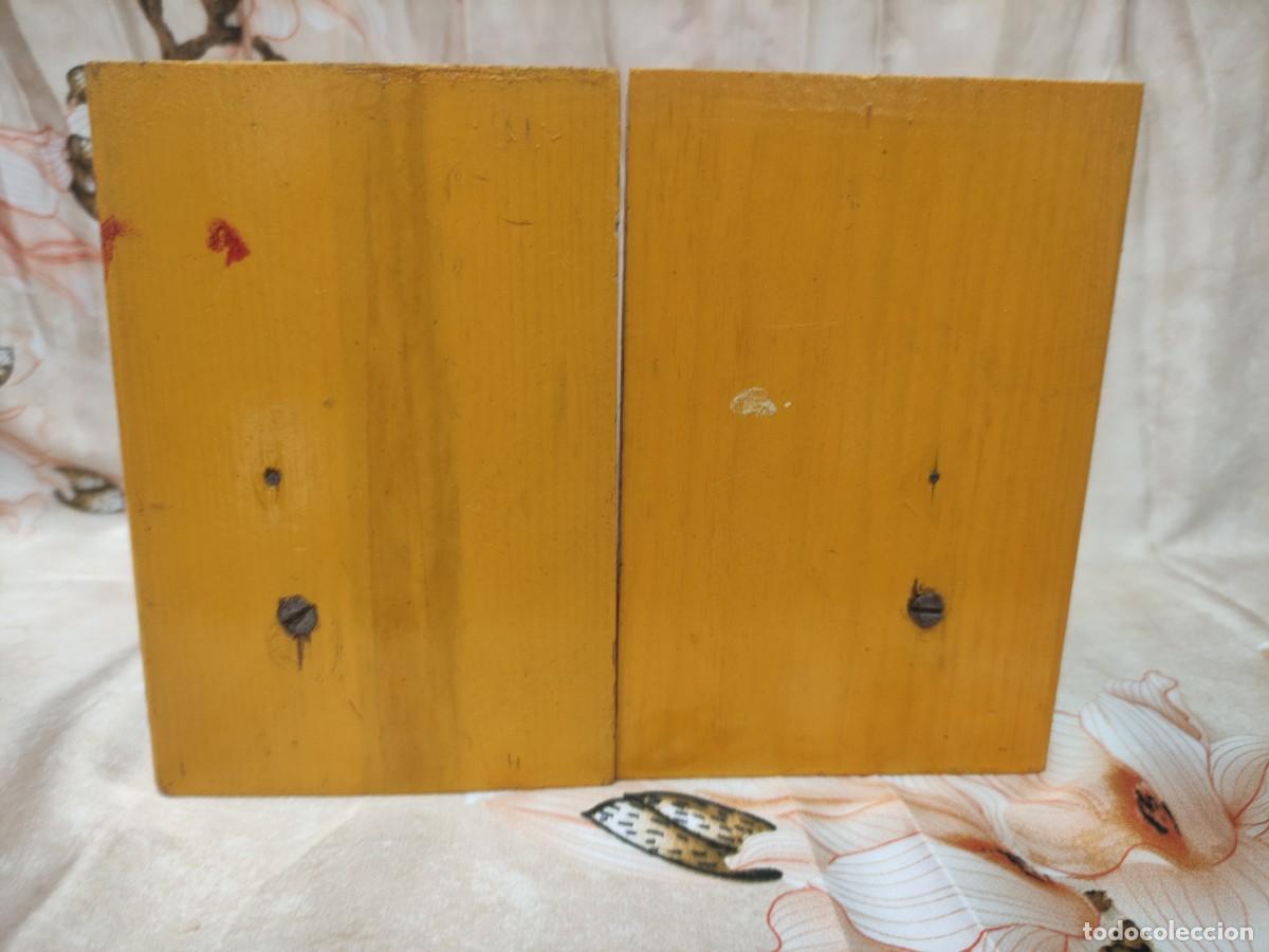Vintage: Antiguos sujeta libros madera ositos - Foto 7