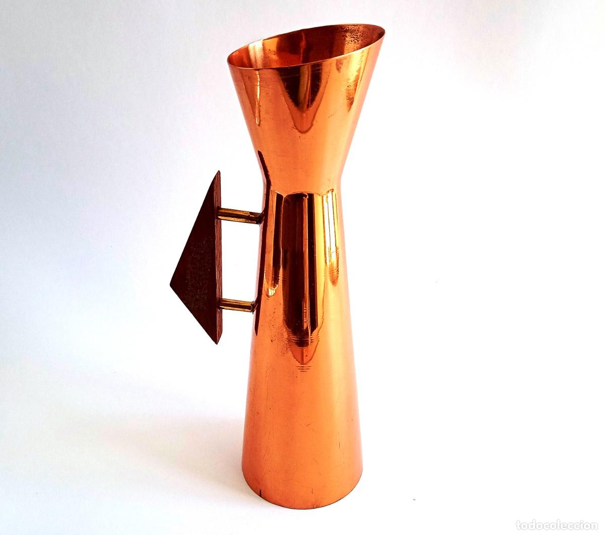 Vintage: Hermosa Jarra De Cobre Mid Century Dise&ntilde;o de Copper Dalhmann