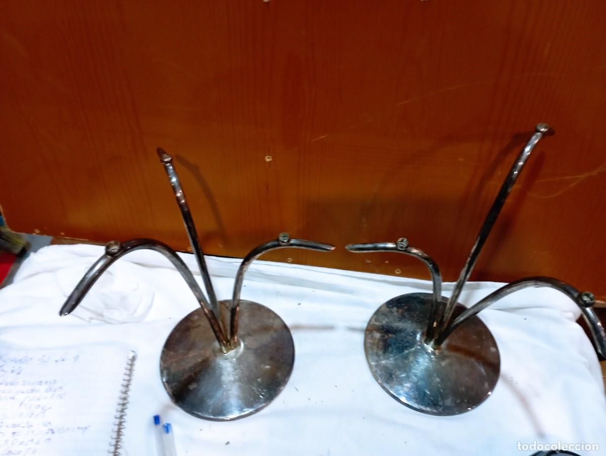Vintage: 2 soportes de alpaca - Foto 1