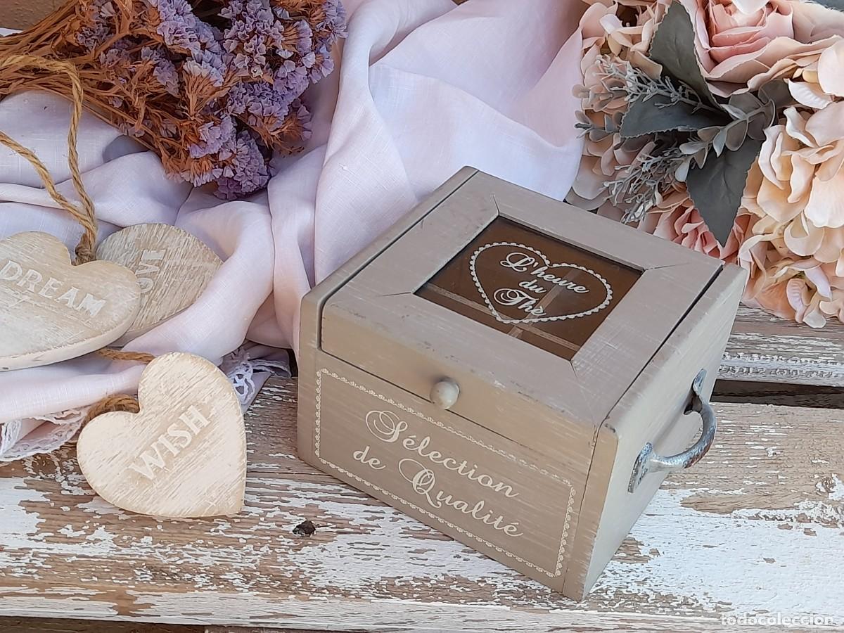Vintage: Caja de t&eacute; de madera - Foto 1