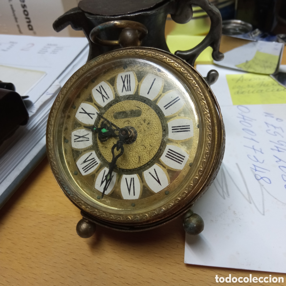 reloj despertador de mesilla años 50.telock - Compra venta en todocoleccion