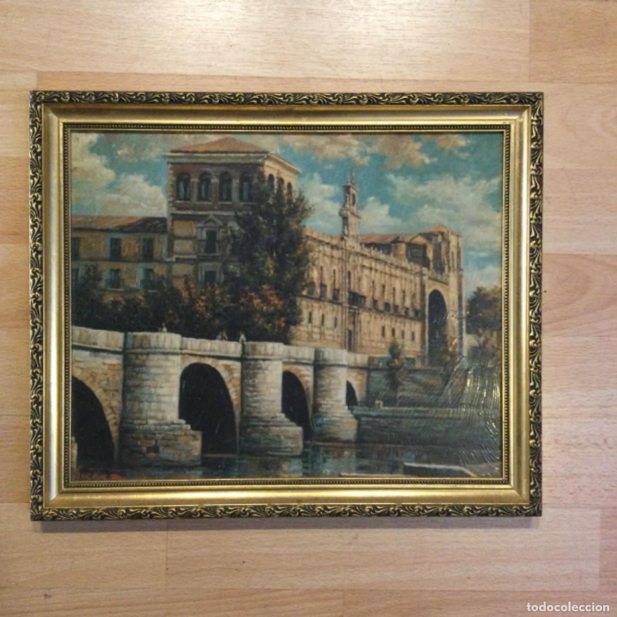 Vintage: Cuadro Puente de San Marcos Le&oacute;n. Enmarcado.