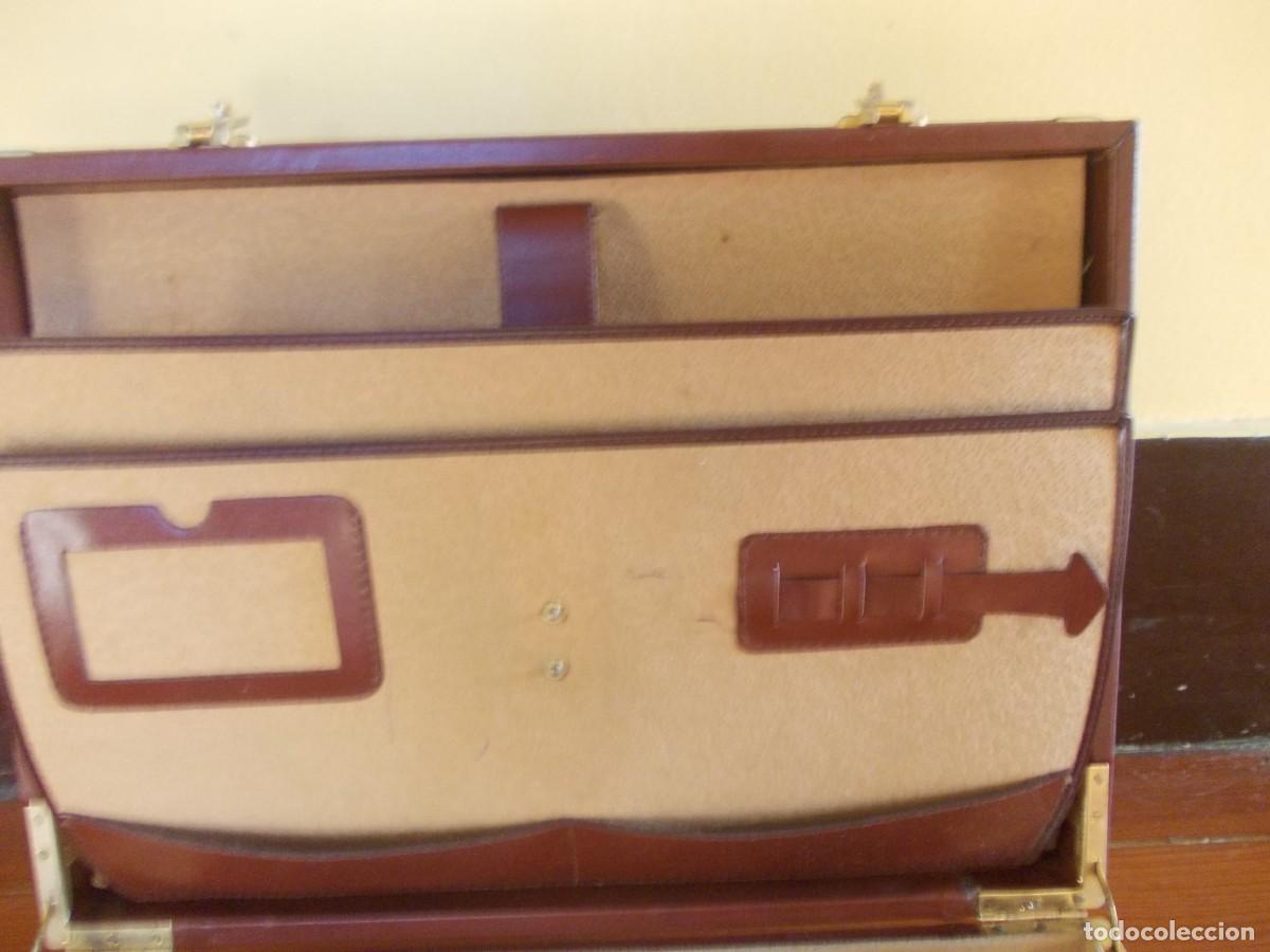 Vintage: Malet&iacute;n portadocumentos cuero marr&oacute;n con candado num&eacute;rico - Foto 9