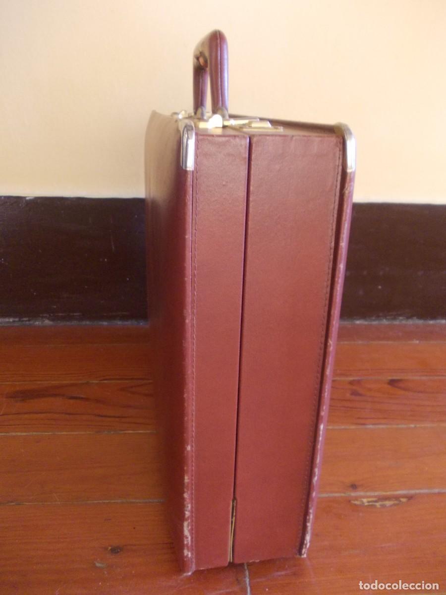 Vintage: Malet&iacute;n portadocumentos cuero marr&oacute;n con candado num&eacute;rico - Foto 22