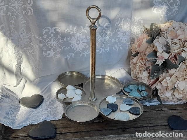 Vintage: Centro de mesa de metal - Foto 1