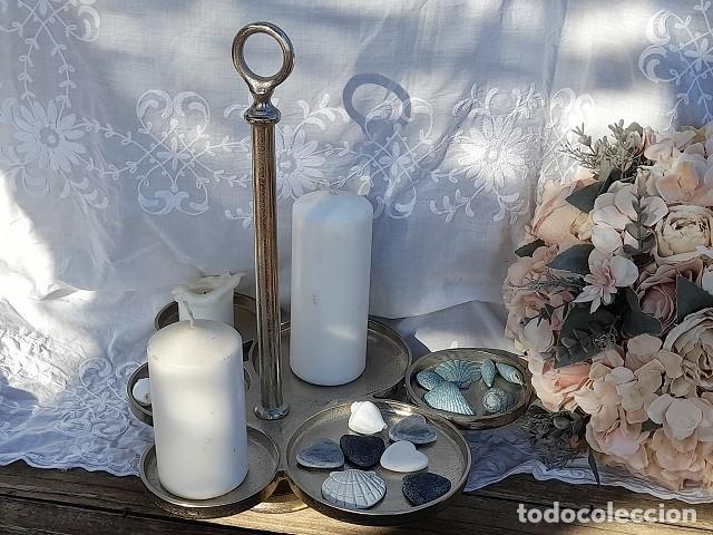 Vintage: Centro de mesa de metal - Foto 2